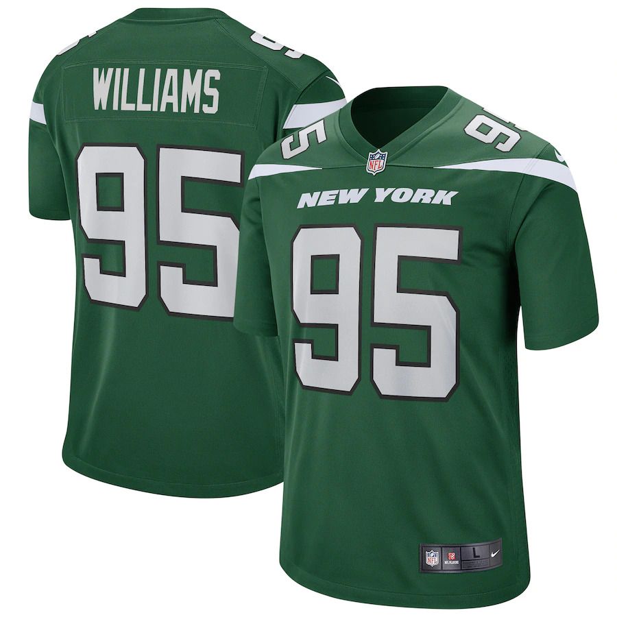 Men New York Jets #95 Quinnen Williams Gotham Green Nike Game Player NFL Jersey